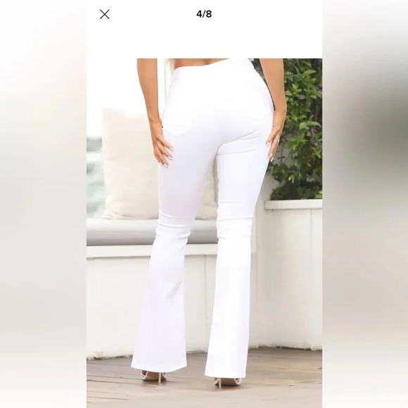 Mystique stretch flare jeans white- Size 5 - Picture 3 of 4